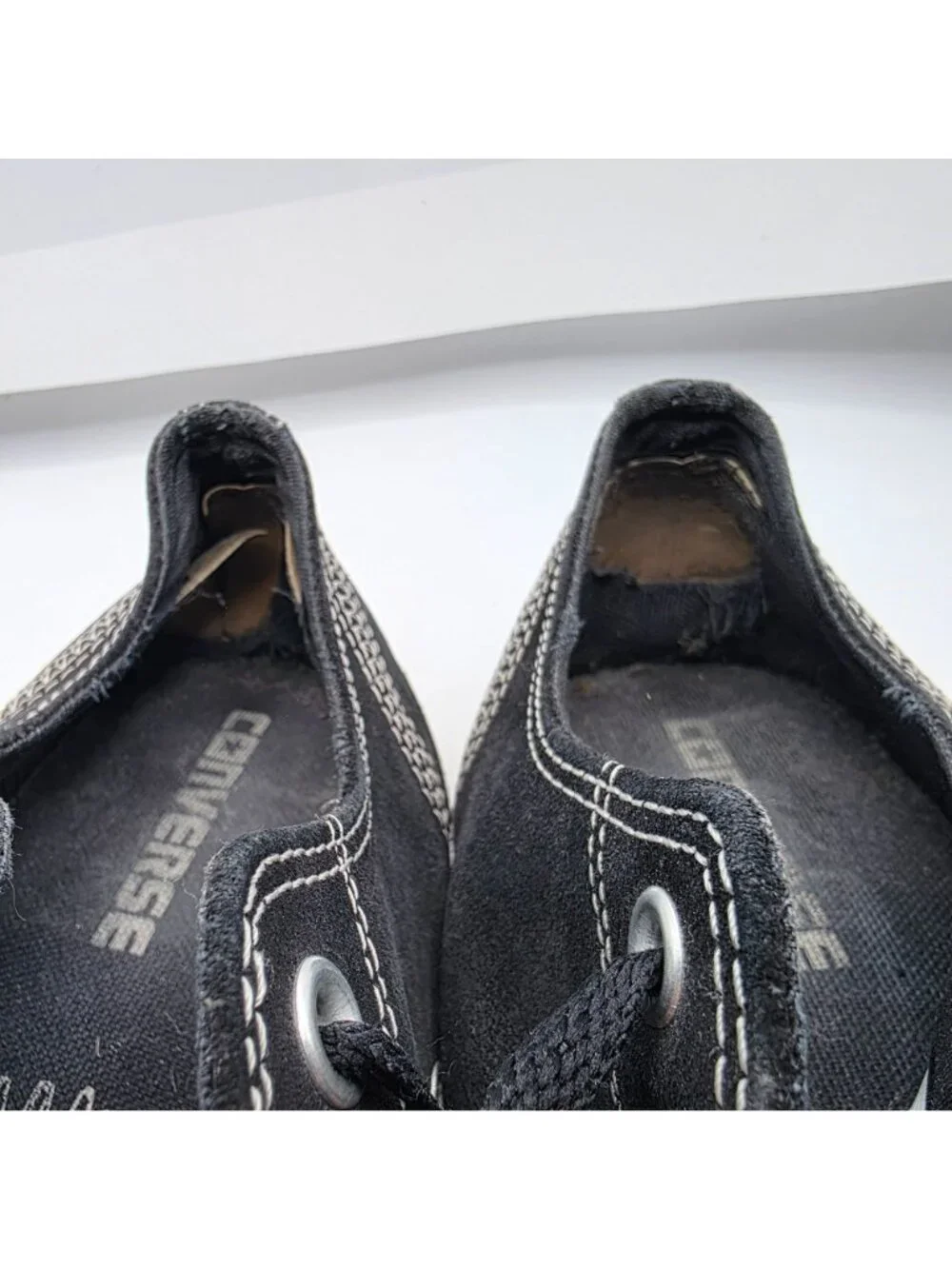 Converse All Star Mens Low Top Sneakers Mens 9 Black Leather Casual Shoes - Picture 14 of 14